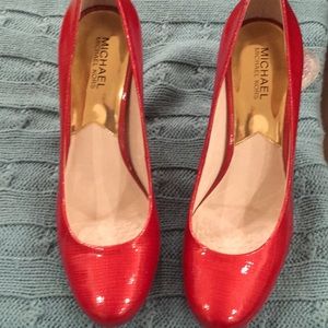 Michael Kors red patent heels. 9M